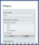 Dashboard - Select Filters